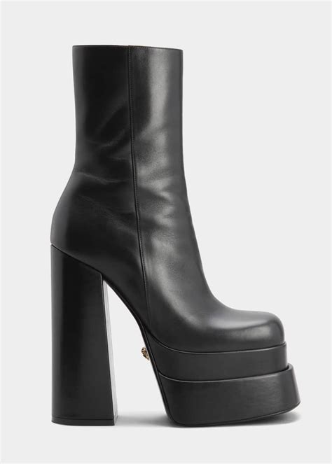 versace double platform boots.